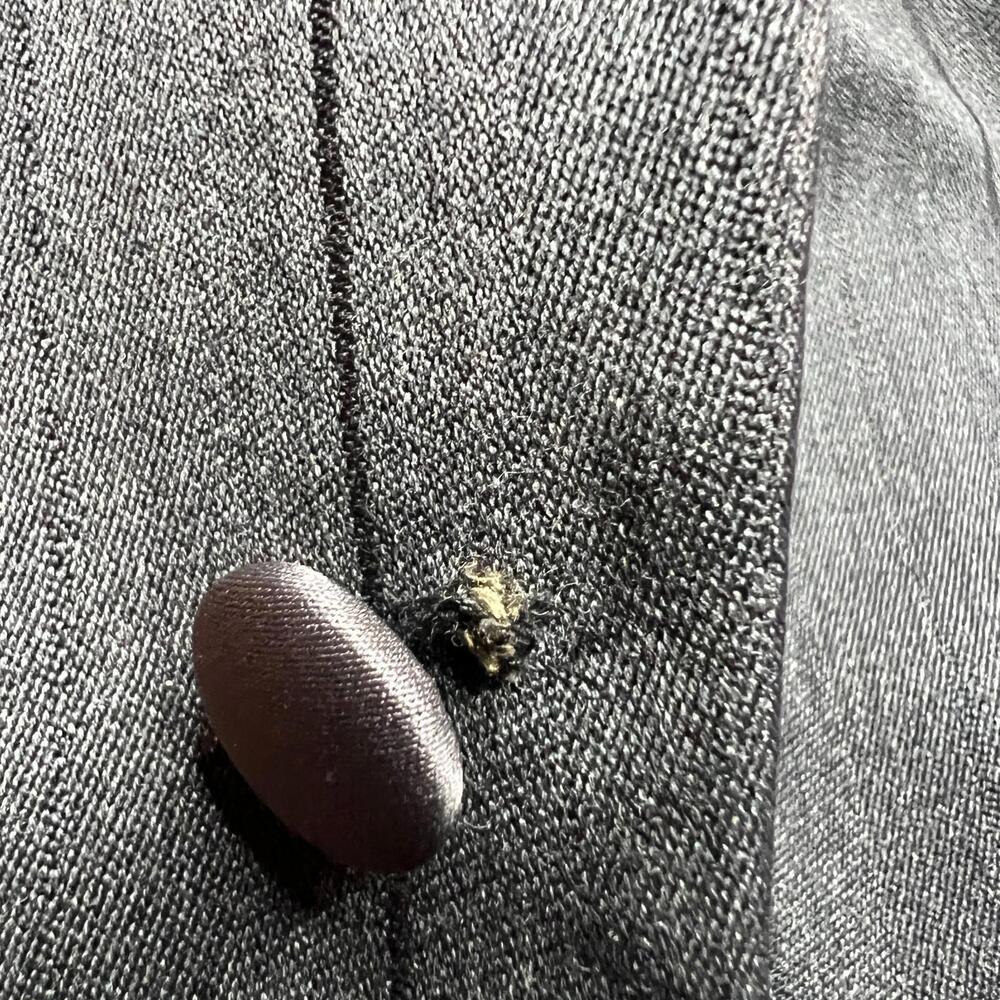 Rare Vintage Dior Monsieur Blazer 39L‎ Gray Pinstripe Wool Satin Lapel Boston - Picture 4 of 12